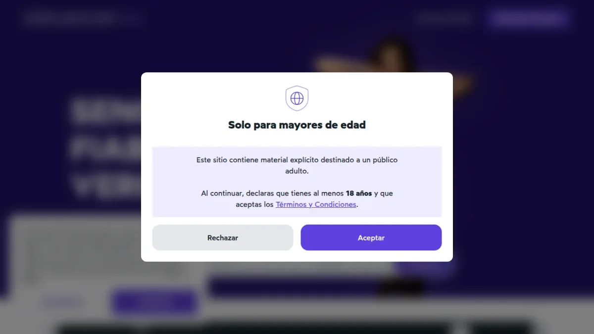 Captura de la página de inicio de Simple Escort MX